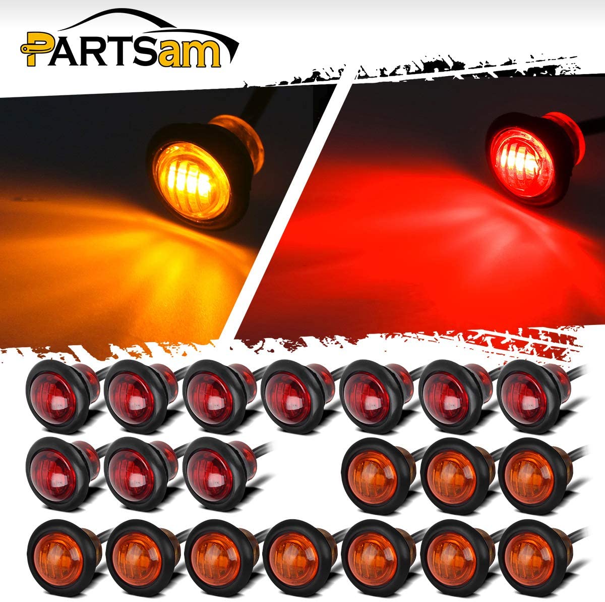 Lampe de travail LED de 27 watts, lampe de travail LED carrée étanche, ampoule de voiture LED de couleur bleue T10, ampoule de voiture LED intérieure de couleur bleue, feu de position latéral LED de 3/4 pouces