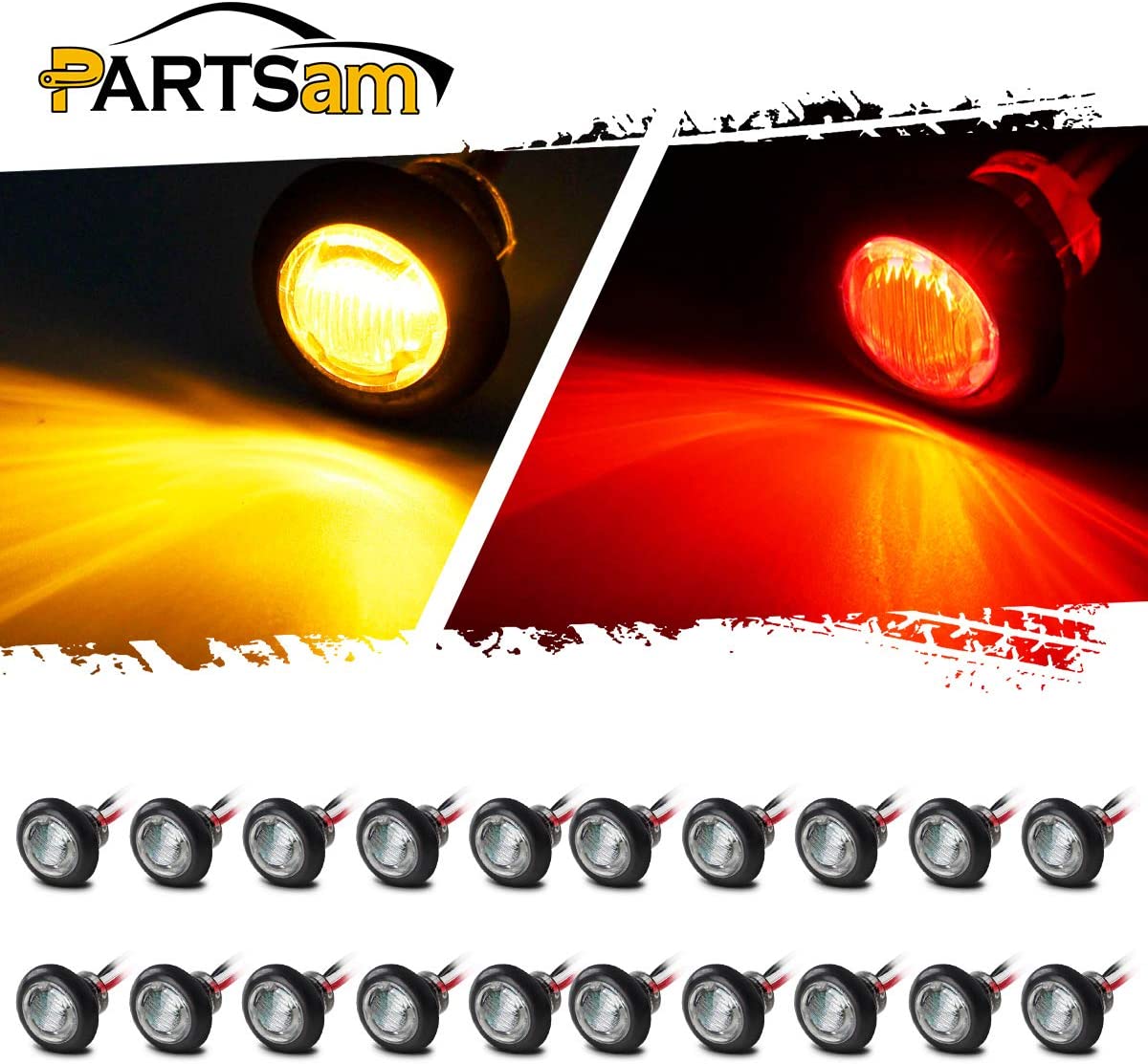 Lampe de travail LED carr&eacute;e &eacute;tanche &agrave; l'eau, feu lat&eacute;ral LED en vente chaude, feu de position lat&eacute;ral LED 12 V, feu de position lat&eacute;ral LED pour camion, feu de position lat&eacute;ral LED 3/4 pouces