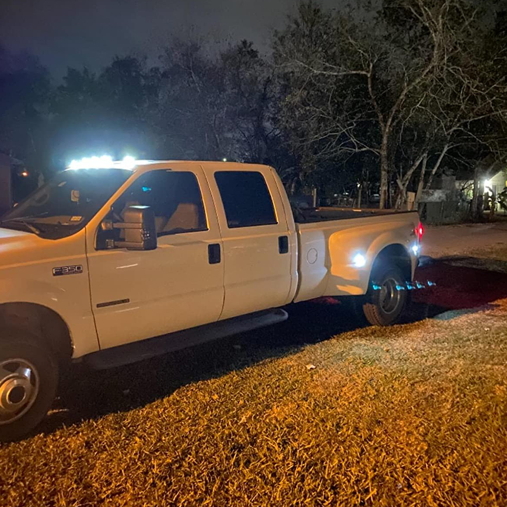 Feux de position latéraux à led ovales ambrés pour Ford