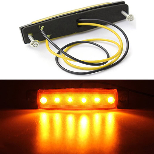 Jaune Rectangle Mariner Led Side Marker Lamp Feux de véhicule