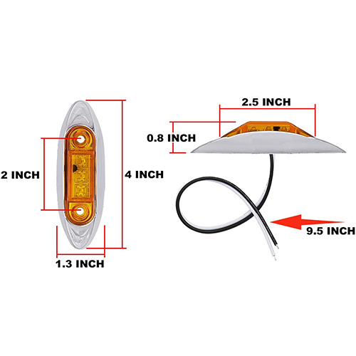 Amber 24V LED-marqueur LED pour le camion