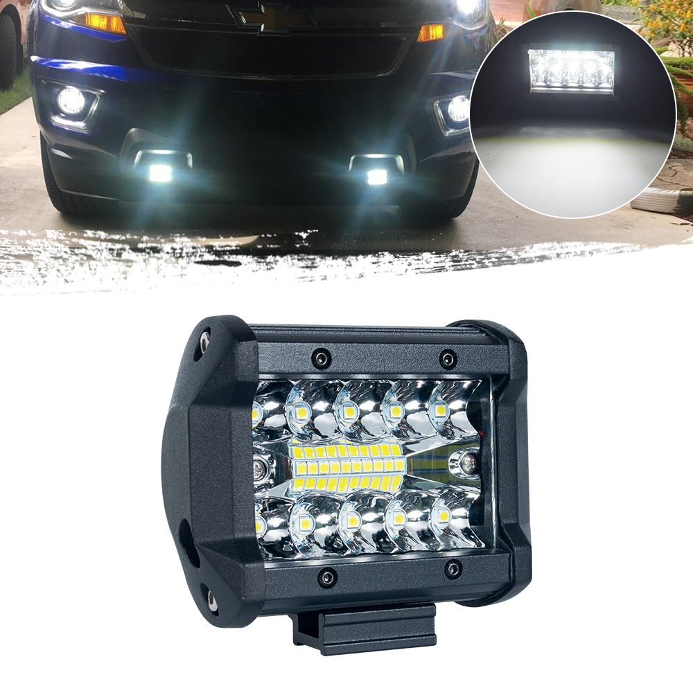 Barre de lumi&egrave;re de travail &agrave; LED 60W, barre de travail de travail LED de 4 pouces, camion LED Lightv, 60W 4 pouces LED Bar l&eacute;g&egrave;re, 4 pouces Spot Flood Combo Work Work Light Bar