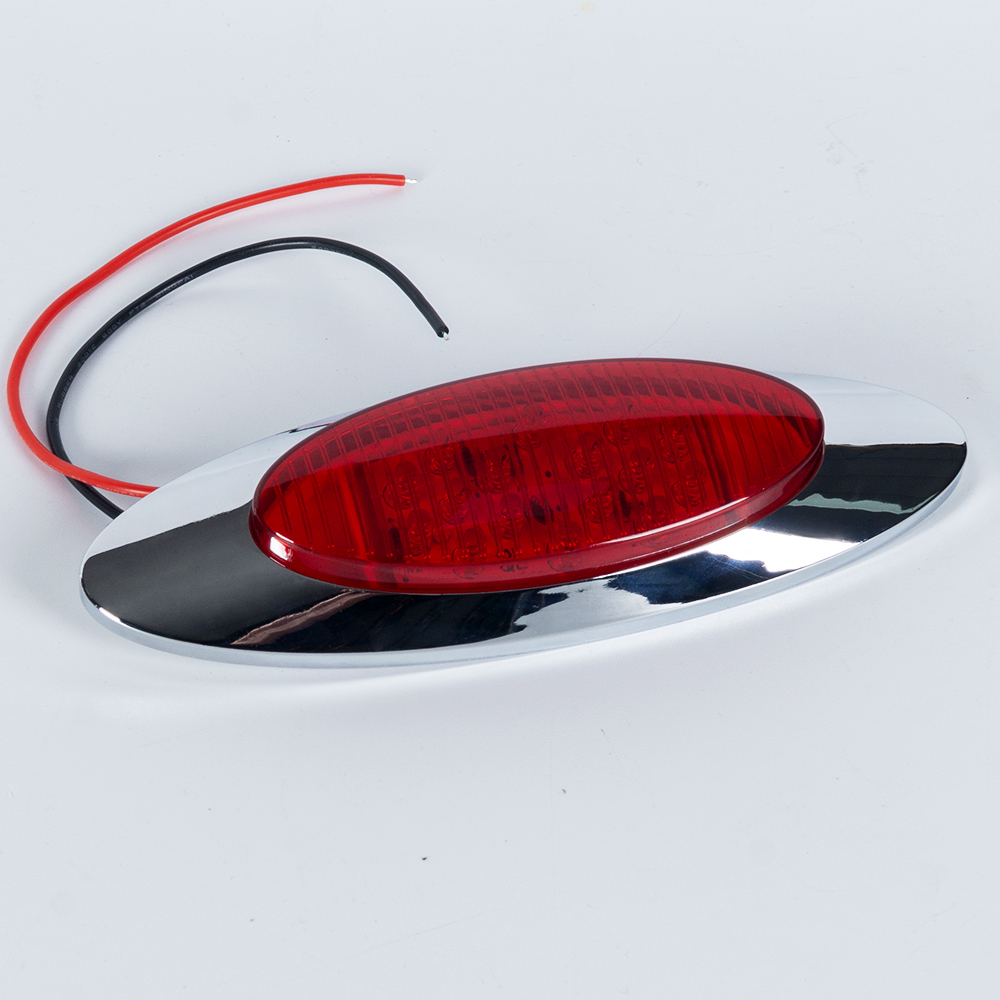 Rouge | ovale | Lumières de marqueur latéral LED |