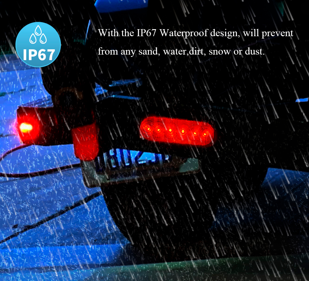 Feu arri&egrave;re &agrave; LED rouge, voyant arri&egrave;re &agrave; LED 6 