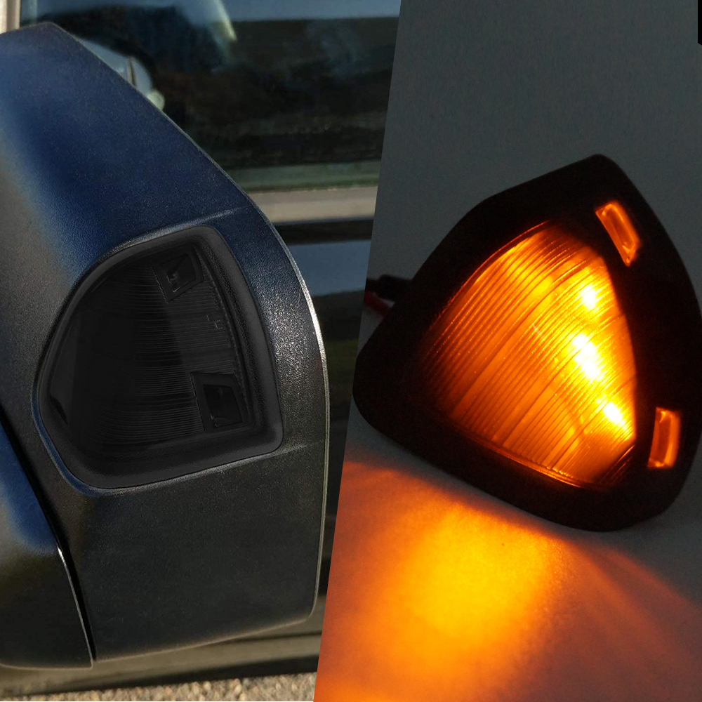 Dodge Ram Smoked Cover Lens LED à l'extérieur des lumières de la voiture du rétroviseur