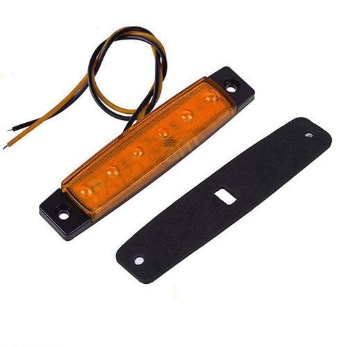 Jaune Rectangle Mariner Led Side Marker Lamp Feux de véhicule