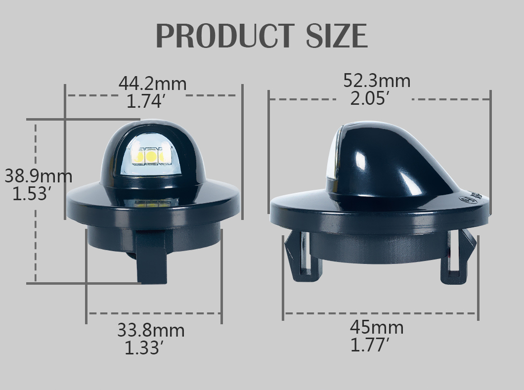 Lumi&egrave;re de la plaque d'immatriculation LED 