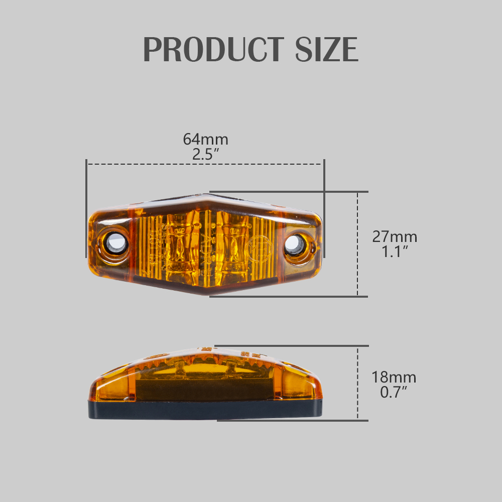 Lumières de marqueur de garde-boue à LED Amber LED