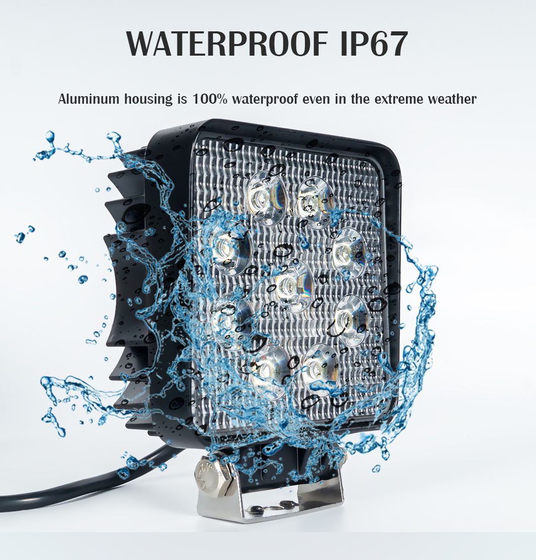 Automotive 48W * 2 LET DE TRAVAIL Square LED pour les camions