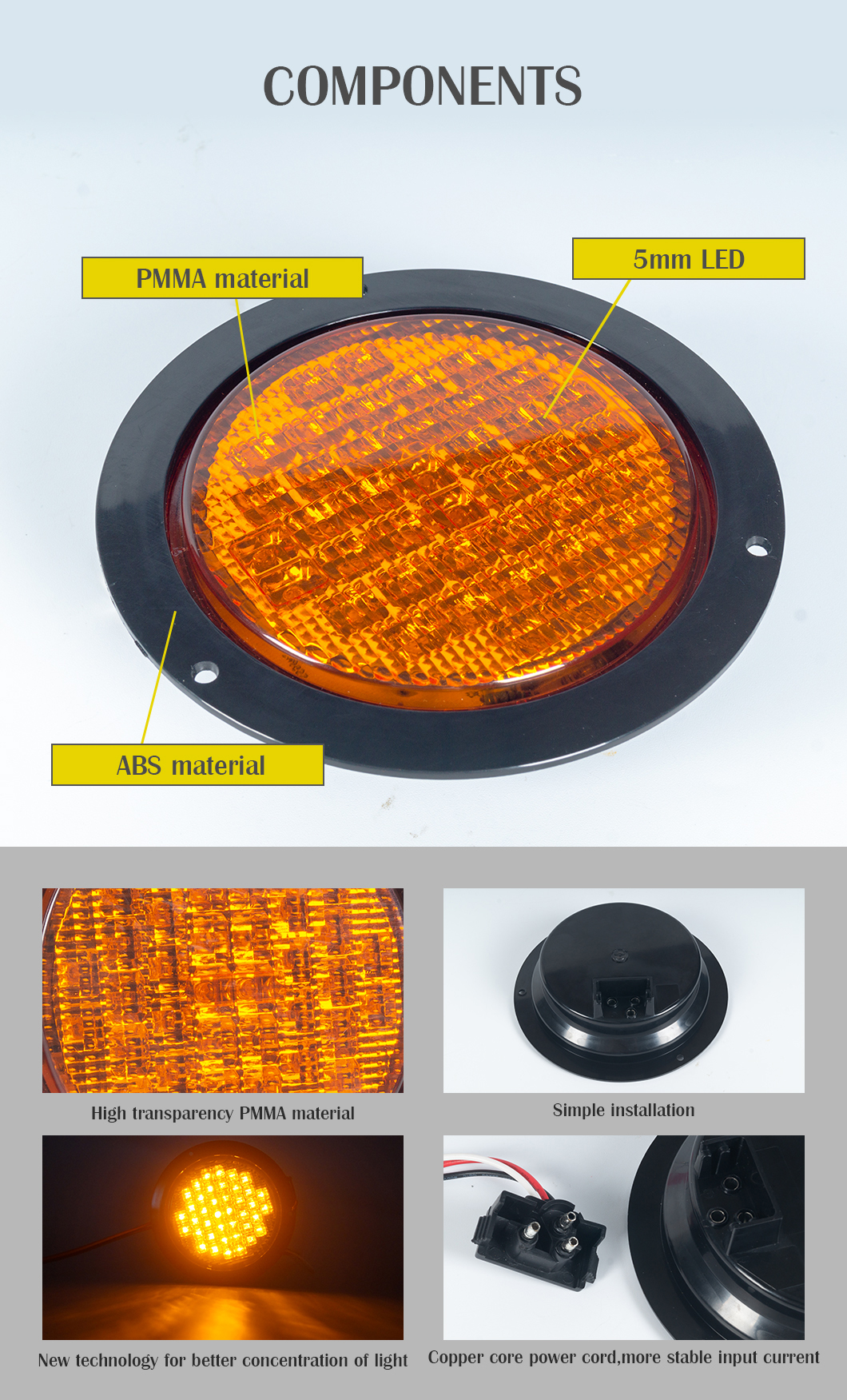 Feu arri&egrave;re &agrave; LED de 6 pouces