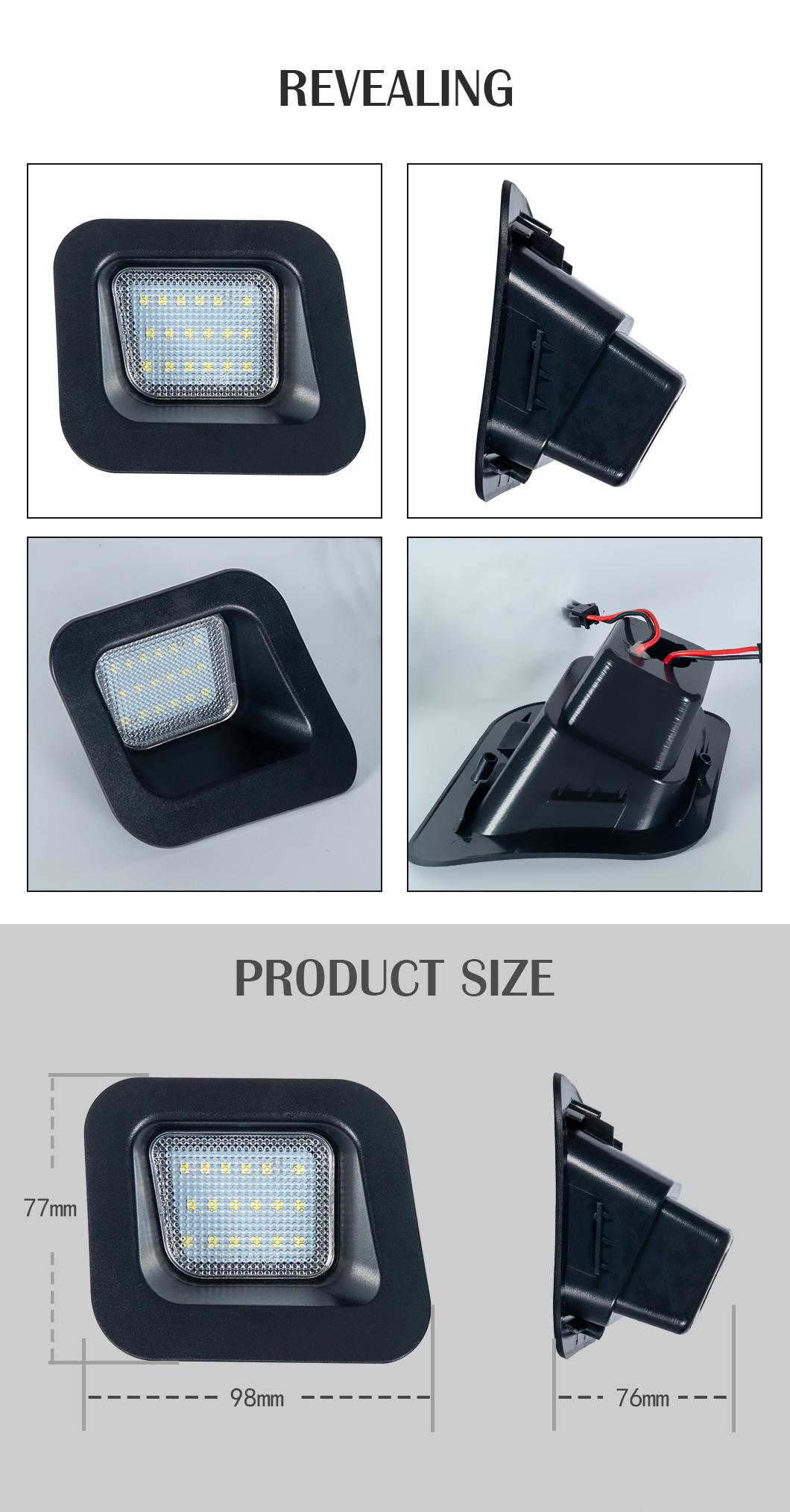 Lumi&egrave;re de la plaque d'immatriculation LED 