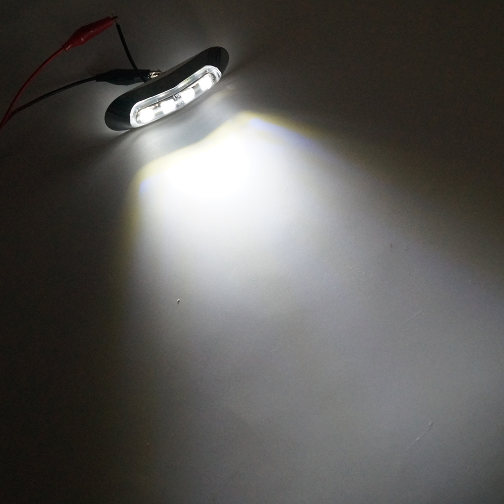 Lumière d'avertissement de marqueur LED blanc de 4 pouces