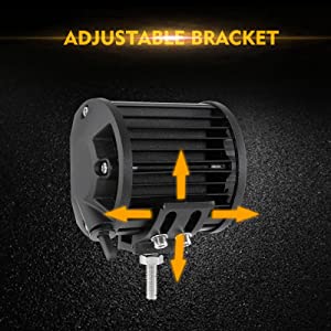 LED 4 pouces carr&eacute; 120W Lumi&egrave;re de travail 