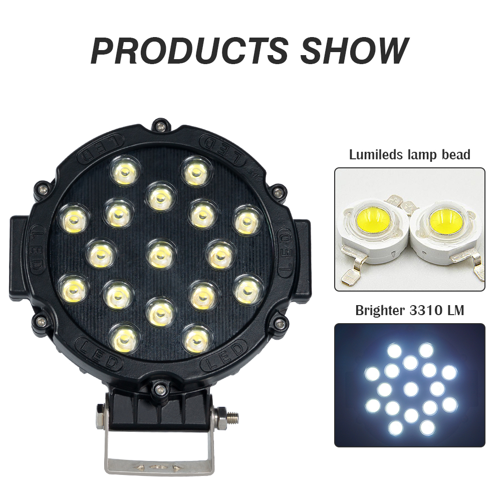 Lampe de travail &agrave; LED de 27 watts, lampe de travail &agrave; LED &eacute;tanche, lampe de travail &agrave; LED &eacute;tanche de vente chaude, lumi&egrave;res tamis&eacute;es de tracteur &agrave; LED &eacute;tanches, lampe de tracteur &agrave; LED &eacute;tanche de vente chaude