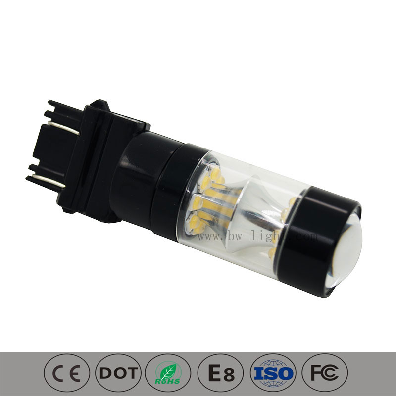 Lampe de voiture LED de bulbe de secours jaune en aluminium 