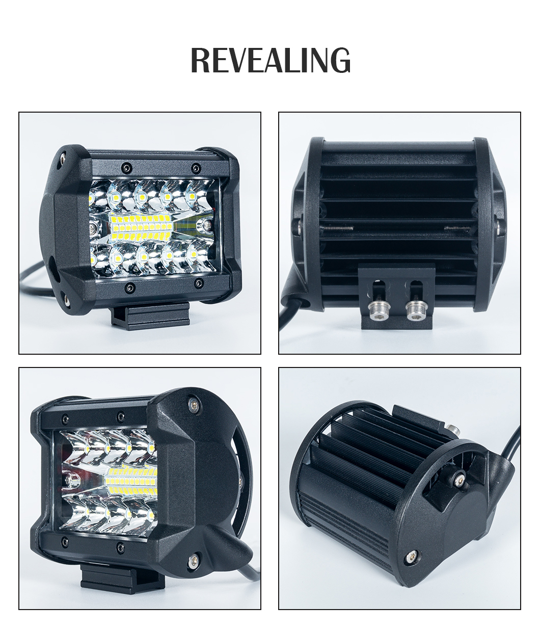 LED LED LUMI&Egrave;RE BARTE DE TRAVAIL 4 pouces LED LED LED, 60W LED DE TRAVAIL LED, PODS LED LUBRE, LED LED TRAVAIL BARRE, 4 pouces 60W LED Light