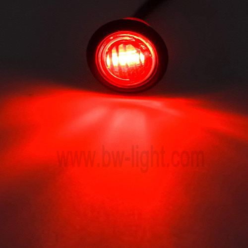 Lument de marqueur latéral rond à LED rouge pour les voitures