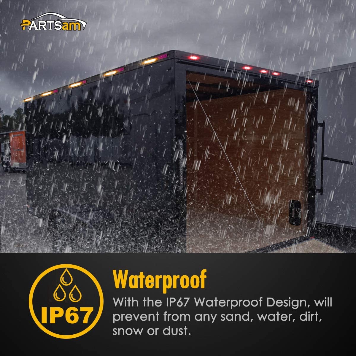 Lampe de travail LED de 27 watts, lampe de travail LED carr&eacute;e &eacute;tanche, lampe de travail LED de vente chaude 48 W, ampoule de voiture LED de couleur bleue, le troisi&egrave;me feu stop pour Ford Mazda