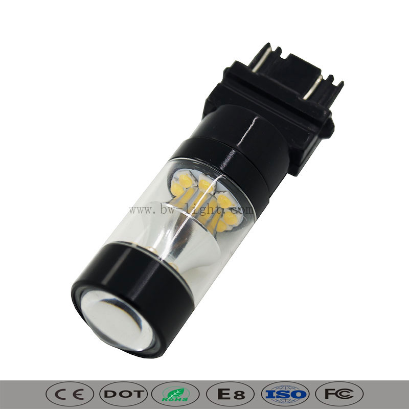 Lampe de voiture LED de bulbe de secours jaune en aluminium 