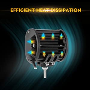 LED 4 pouces carr&eacute; 120W Lumi&egrave;re de travail 