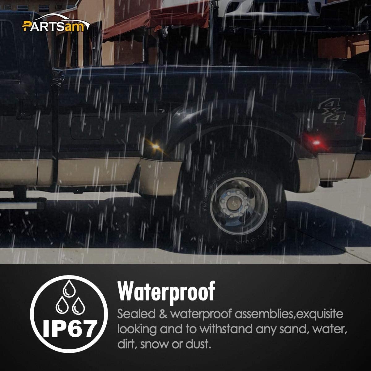 Lampe de travail LED de 27 watts, lampe de travail LED carr&eacute;e &eacute;tanche, lampe de travail LED de vente chaude 48 W, ampoule de voiture LED de couleur bleue, le troisi&egrave;me feu stop pour Ford Mazda